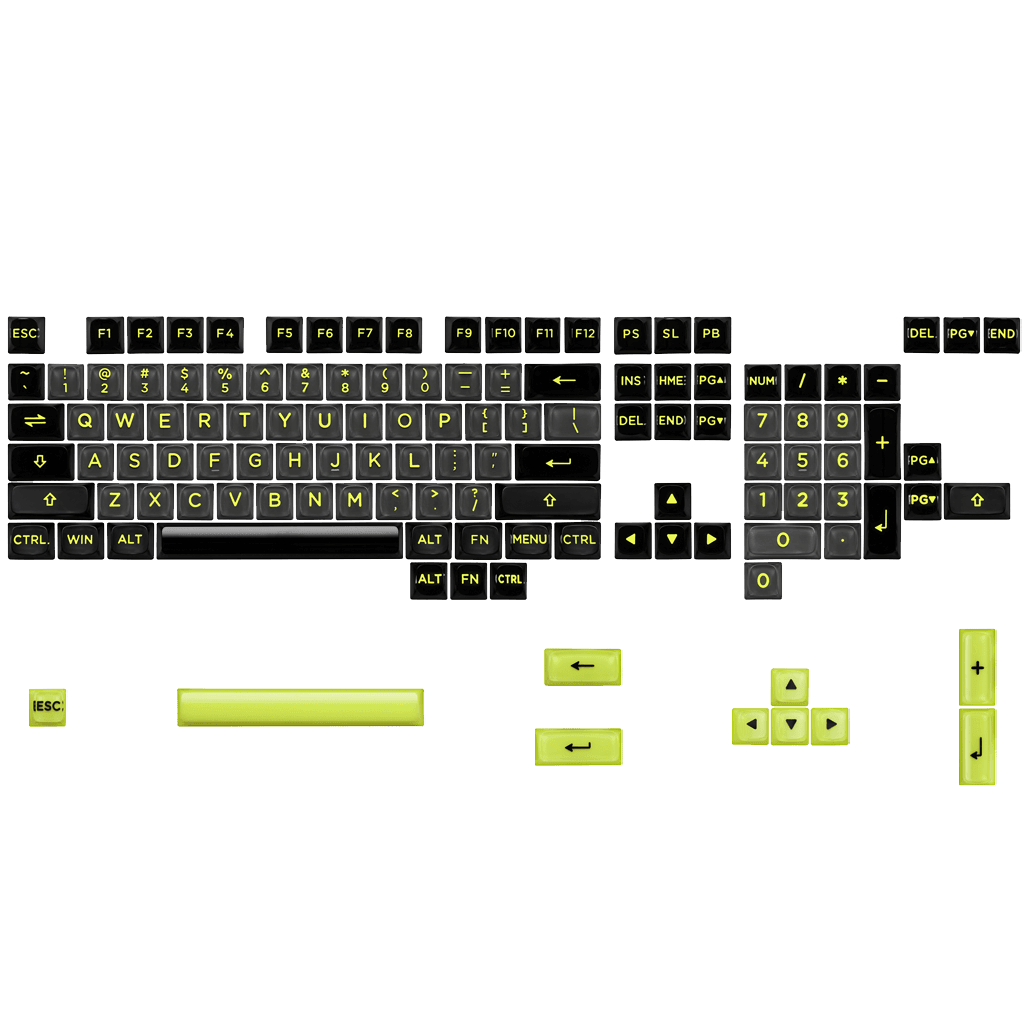 [Acid Rewind Edition] 3D Polycarbonate 124 Keycaps