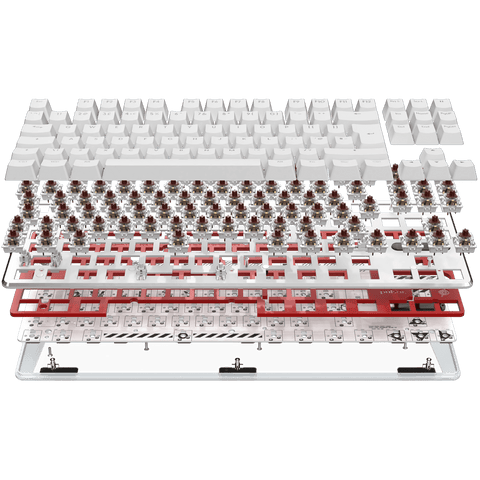 PulsarGamingGears_PCMK_TKL ISO Keyboard Barebone_White Customizable PCB Barebone